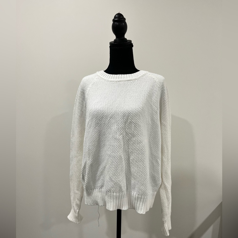 White knit sweater, Free Assembly brand.